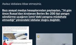 İletişim Başkanlığı'ndan Rusya'dan kiralanan Beriev Be-200 tipi yangın söndürme uçağı açıklaması