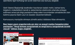 Vergi borcu sorgulamalarının ücretli olacağı iddialarına dair açıklama