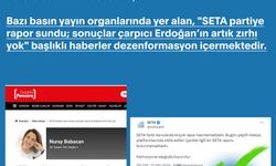 "SETA partiye rapor sundu; sonuçlar çarpıcı Erdoğan’ın artık zırhı yok" başlıklı haberler dezenformasyon içermektedir