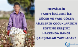 Mevsimlik Tarım İşçileri ile Göçer ve Yarı Göçer Ailelerin Çocuklarının Eğitime Erişimi Hakkında Yapılacak Çalışmalar