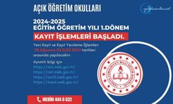 Açık Öğretim Okulları yeni kayıt ve kayıt yenileme işlemleri ile sınav ve e-sınav duyurusu