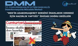 "MEB’in adabımuaşeret dersini imamların vermesi için hazırlık yaptığı” iddiası doğru değildir