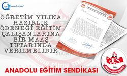 AES: Öğretim Yılına Hazırlık Ödeneği Eğitim Çalışanlarına Bir Maaş Tutarında Verilmelidir