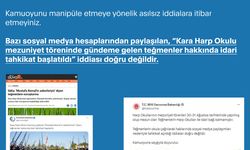 Kara Harp Okulu’ndaki teğmenler hakkında idari tahkikat başlatıldığı iddiasına ilişkin açıklama