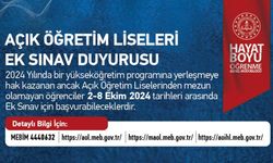 Açık öğretim liseleri ek sınav duyurusu