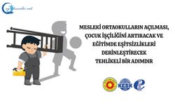 Mesleki Ortaokulların Açılması, Çocuk İşçiliğini Artıracak ve Eğitimde Eşitsizlikleri Derinleştirecek Tehlikeli Bir Adımdır