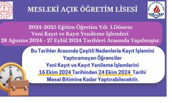 Mesleki Açık Öğretim Lisesi Önemli Duyuru