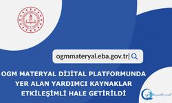 OGM Materyal Dijital Platformunda yer alan yardımcı kaynaklar etkileşimli hale getirildi