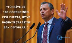 “Türkiye’de 100 öğrencinin 13’ü yurtta, 87’ye başının çaresine bak diyorlar." ifadesi gerçek mi?