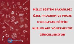 Millî Eğitim Bakanlığı Özel Program ve Proje Uygulayan Eğitim Kurumları Yönetmeliği güncelleniyor