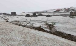 Trabzon yaylalarına mevsimin ilk karı düştü