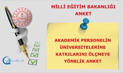 Akademik Personelin Üniversitelerine Katkılarını Ölçmeye Yönelik Anket