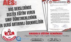 Boş Derslerinde Destek Eğitim Veren Sınıf Öğretmenlerinin Ek Dersi Artırımlı Ödenmelidir