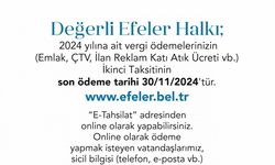 Efeler Belediyesi’nden vergi ödemesi hatırlatması