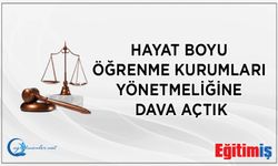 Hayat Boyu Öğrenme Kurumları Yönetmeliğine Dava Açıldı