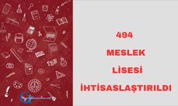 494 mesleki ve teknik Anadolu lisesi ihtisaslaştırıldı