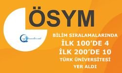 Bilim Sıralamalarında ilk 100’de 4, ilk 200’de 10 Türk üniversitesi yer aldı