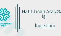 Hafif Ticari Araç Satış İşi İhale İlanı