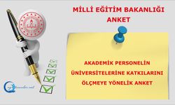 Akademik Personelin Üniversitelerine Katkılarını Ölçmeye Yönelik Anket