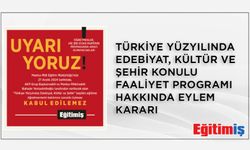 Türkiye Yüzyılında Edebiyat, Kültür ve Şehir Konulu Faaliyet Programı Hakkında Eylem Kararı