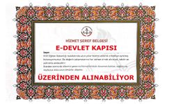 Hizmet Şeref Belgesi e-Devlet Kapısı Üzerinden Alınabiliyor