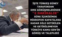 DMK Görüşmelerinde Mikrofon Kapatılana Kadar Dile Getirilen Ve Getirilemeyen Görüş Ve Talepler