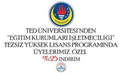 Ankara TED Üniversitesi Bahar Dönemi Yüksek Lisans Programlarının Başvuruları Başladı