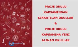 İşte Proje Okulu Kapsamından Çıkartılan Okular İle Proje Okulu Kapsamına Yeni Alınan Okullar