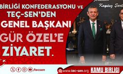 Kamu Birliği Konfederasyonu ve TEÇ-SEN'DEN Cumhuriyet Halk Partisi Genel Başkanı Özgür ÖZEL'E Ziyaret