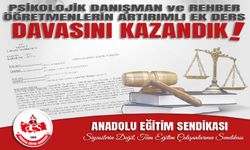 Rehber öğretmen artırımlı ek ders davası kazanıldı