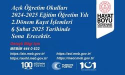 İkinci Dönem Kayıt İşlemleri, 6 Şubat 2025 Perşembe günü sona erecek