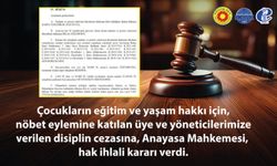 Nöbet Eylemine Katılanlara Verilen Disiplin Cezasına, AYM Hak İhlali Kararı Verdi