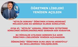 Öğretmen Liseleri Yeniden Açılsın