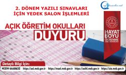 Açık Öğretim Okulları 2. Dönem Yazılı Sınavları için Yedek Salon İşlemleri