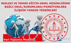 Mesleki ve Teknik Eğitim Genel Müdürlüğüne Bağlı Okul/Kurumlara/Pansiyonlara İlişkin Yangın Tedbirleri