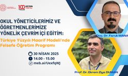 Yönetici ve öğretmenlere yönelik uzaktan hizmet içi eğitim yapıldı