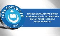 Mahkeme Kararından Sonra Verilen Disiplin Cezalarında Zaman Aşımı İle İlgili Emsal Kararlar