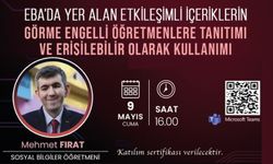 EBA'da Yer Alan Etkileşimli İçeriklerin Görme Engelli Öğretmenlere Tanıtımı ve Erişilebilir Olarak Kullanımı"