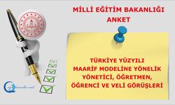 Türkiye Yüzyılı Maarif Modeline Yönelik Yönetici, Öğretmen, Öğrenci Ve Veli Görüşleri Anketi