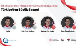 59. Uluslararası Mendeleev Kimya Olimpiyatında Türkiye’den Büyük Başarı!