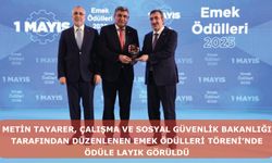 Metin TAYARER, EMEK ÖDÜLLERİ TÖRENİ’nde ödüle layık görüldü