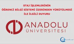 Staj İşlemlerinin Öğrenci Bilgi Sistemi Üzerinden Yürütülmesi İle İlgili Duyuru