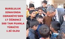 Bursluluk Sınavında Osmaniye'den 17 öğrenci 500 tam puanla Türkiye 1.si oldu