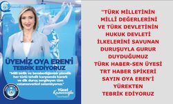 Üyemiz TRT Haber spikeri Sayın Oya Eren’i yürekten tebrik ediyoruz