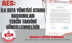 İlk Defa Yönetici Atama Başvuruları Tercih Takvimi Güncellenmelidir