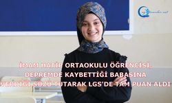Şevval Ece Kılınçer, LGS kapsamındaki merkezî sınavdan tam puan aldı