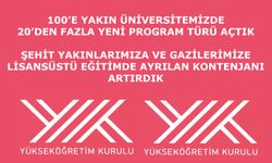 Şehit yakınlarımıza ve gazilerimize lisansüstü eğitimde ayrılan kontenjanı artırdık
