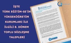 İşte Türk Eğitim-Sen'in Yükseköğretim Kurumları İle İlgili 8. Dönem Toplu Sözleşme talepleri
