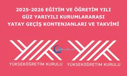 2025-2026 Eğitim ve Öğretim Yılı Güz Yarıyılı Kurumlararası Yatay Geçiş Kontenjanları ve Takvimi