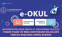 Taban Puan ve Boş Kontenjan Bilgileri, Ortaöğretime Geçiş Tercih ve Yerleştirme Kılavuzu ve Tercih Başvuru Giriş Ekranı